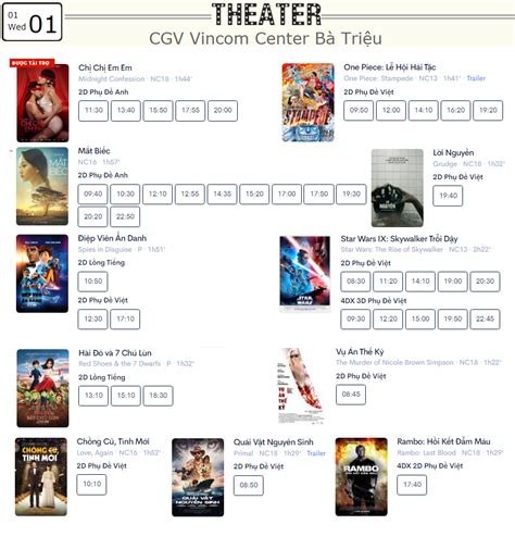 lịch chiếu phim cgv nguyễn văn lượng|Lịch chiếu phim rạp CGV Lý Chính Thắng ngày 16/05/2024.